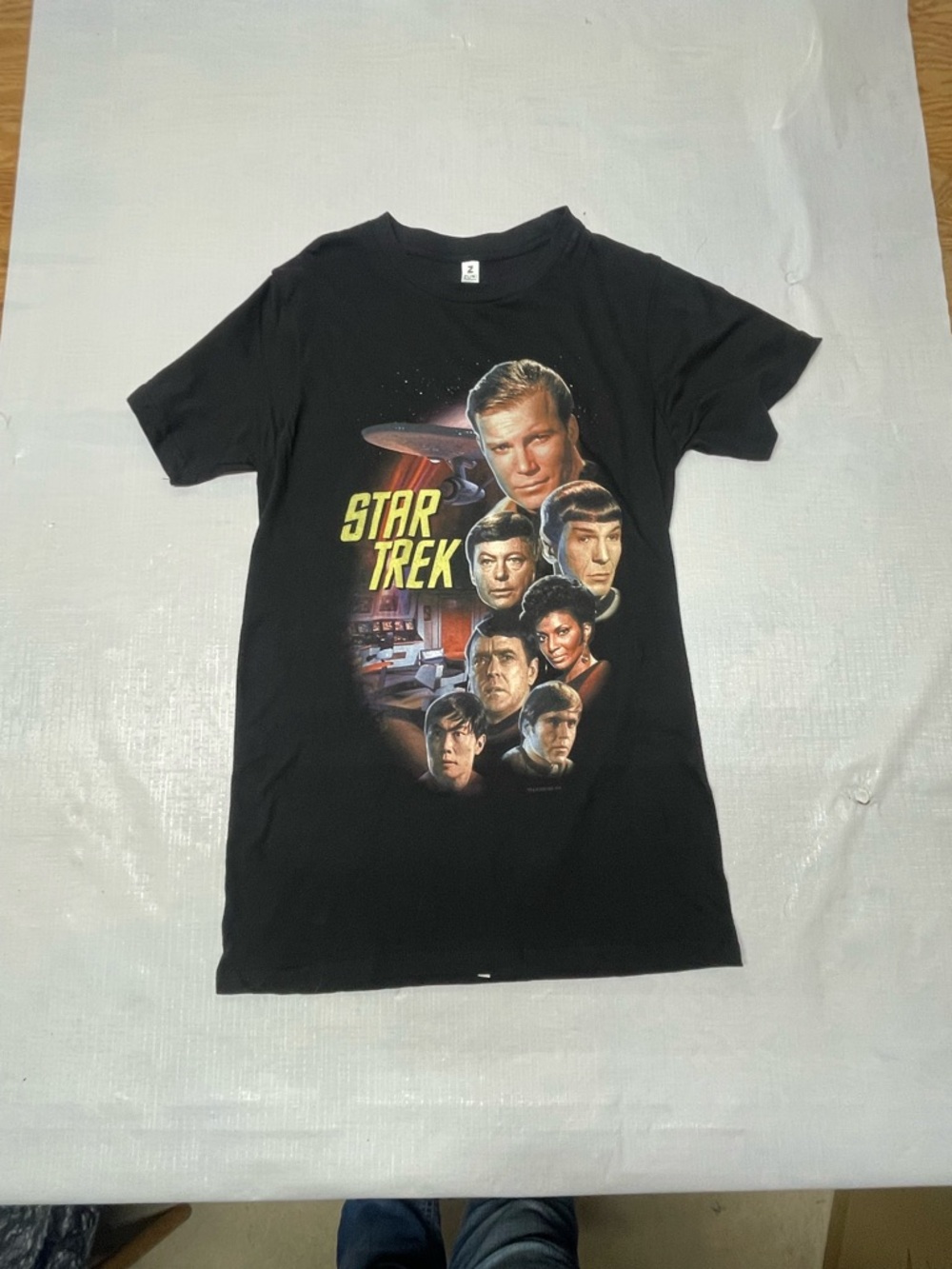 Star Trek Black Graphic Crew Neck Tee Sz:Small